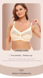 Women's Lace Plus Size Bra Without Underwire Full Coverage Cups Breasts Bra