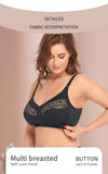 Women's Lace Plus Size Bra Without Underwire Full Coverage Cups Breasts Bra