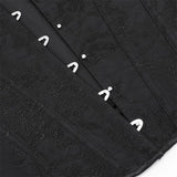Women's Lace Up Boned Jacquard Brocade Corset Waist Cincher Shapewear Top