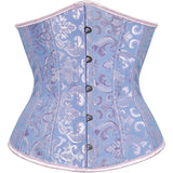 Women's Lace Up Boned Jacquard Brocade Underbust Waist Trainer Corset