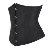 Women's Lace Up Boned Satin Waist Training Underbust Corset