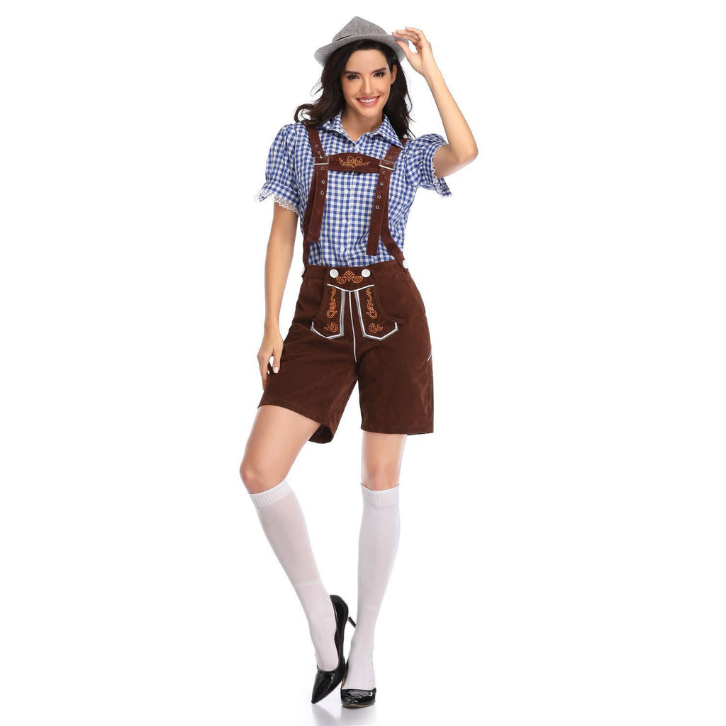 Women's Lederhosen German Bavarian Oktoberfest Halloween Tavern Maid Costume