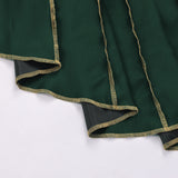 Women's Medieval Cloak Stand Collar Deluxe Velvet Gold Trim Cape for Adult