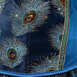 Women's Peacock Feather Halloween Renaissance Plus Size Corsets