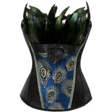 Women's Peacock Feather Halloween Renaissance Plus Size Corsets
