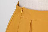 Women's Pleated 1950s Vintage Skirt Floral Print A-line Midi Skirts