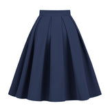 Women's Pleated 1950s Vintage Skirt Floral Print A-line Midi Skirts