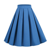 Women's Pleated 1950s Vintage Skirt Floral Print A-line Midi Skirts