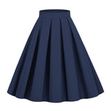 Women's Pleated 1950s Vintage Skirt Floral Print A-line Midi Skirts