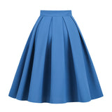 Women's Pleated 1950s Vintage Skirt Floral Print A-line Midi Skirts