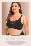 Women's Plus Size Lace Bra Super Soft Wireless Lightly Lined Comfort Bra