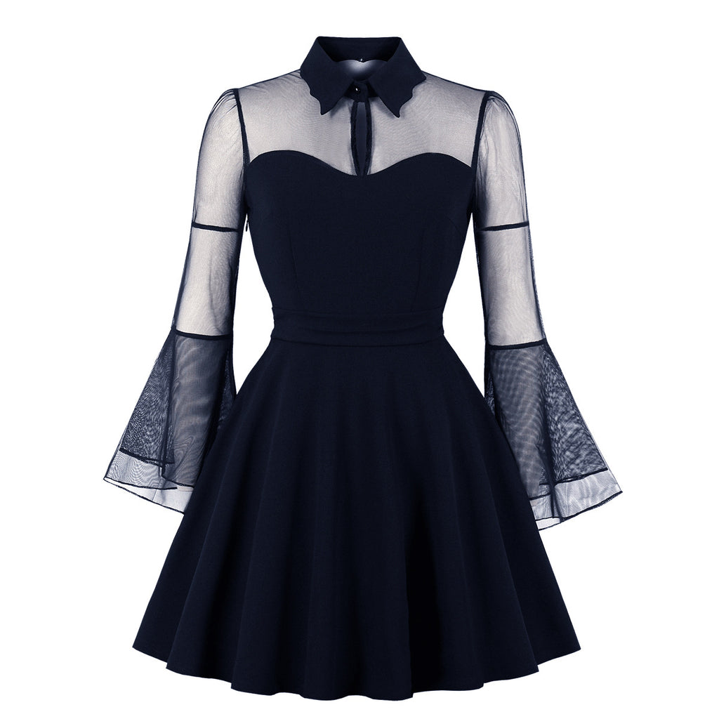 Women's Plus Size Lace Witchy Gothic 40s 50s Retro Vintage Dress Hiipps Women's Plus Size Lace Witchy Gothic 40s 50s Retro Vintage Dress Hiipps