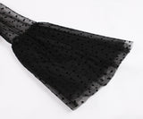 Women's Polka Dots Trumpet Sleeve Vintage Gothic Midi Dress