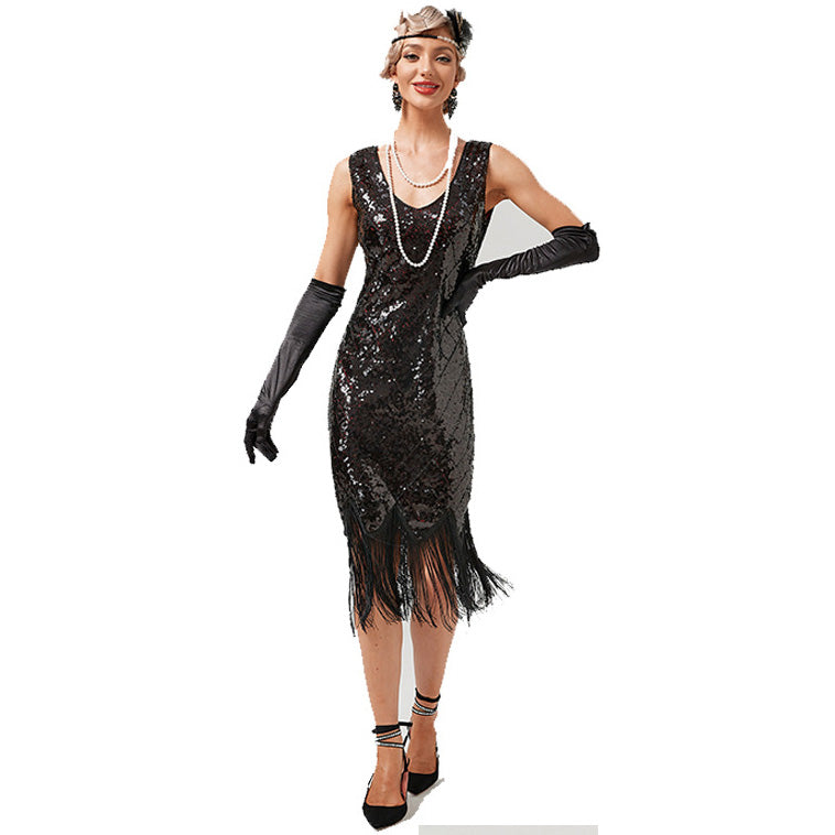 Women's Sequin Dress Simple 1920s Flapper Cocktail Party Dresses Hiipps Women's Sequin Dress Simple 1920s Flapper Cocktail Party Dresses Hiipps