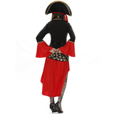 Women's Sexy Pirate Captain Mediaeval Gothic Fancy Costume Halloween Cosplay