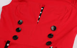 Women's Sleeveless Rockabilly Polka Dot Cocktail Party Vintage Dress