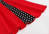 Women's Sleeveless Rockabilly Polka Dot Cocktail Party Vintage Dress