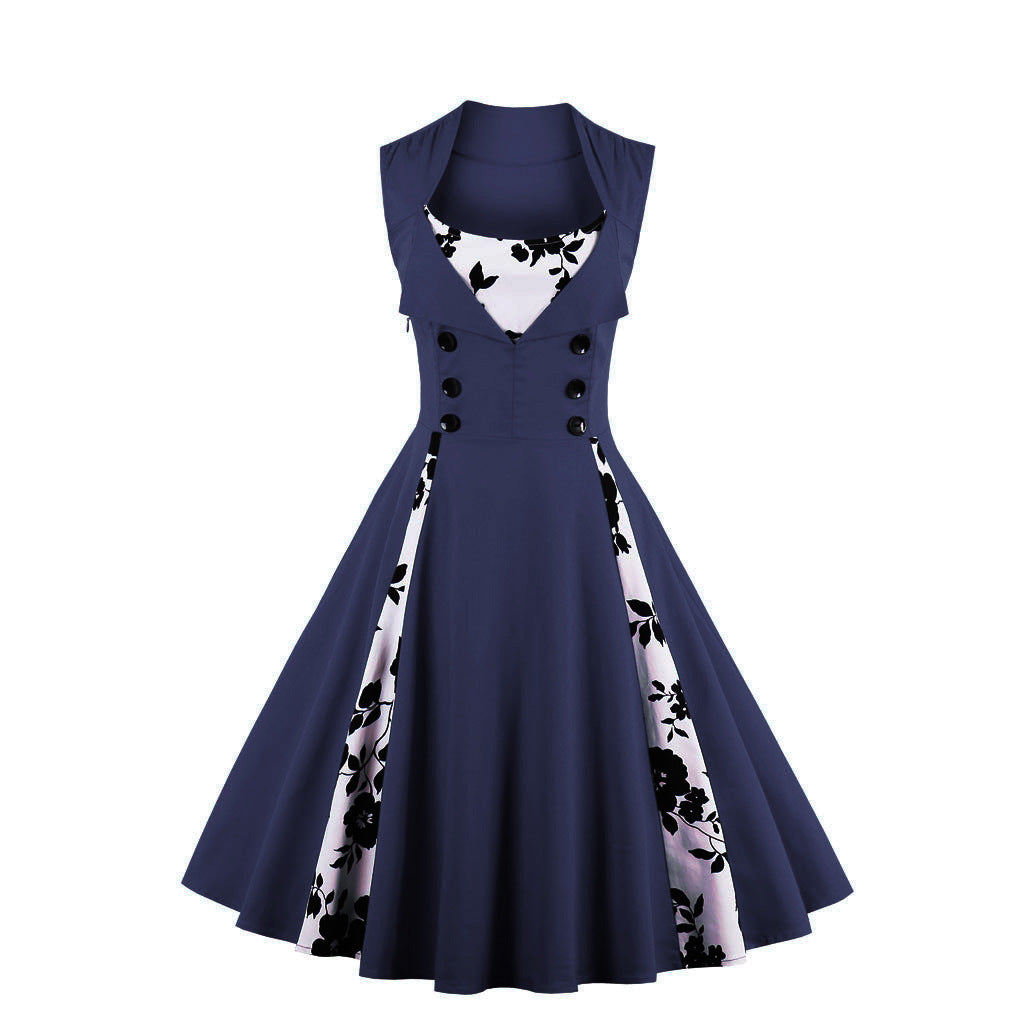rockabilly holiday dress Christmas Women Vintage Dress Black Holiday Summer Dresses Plus Size P jetechband
