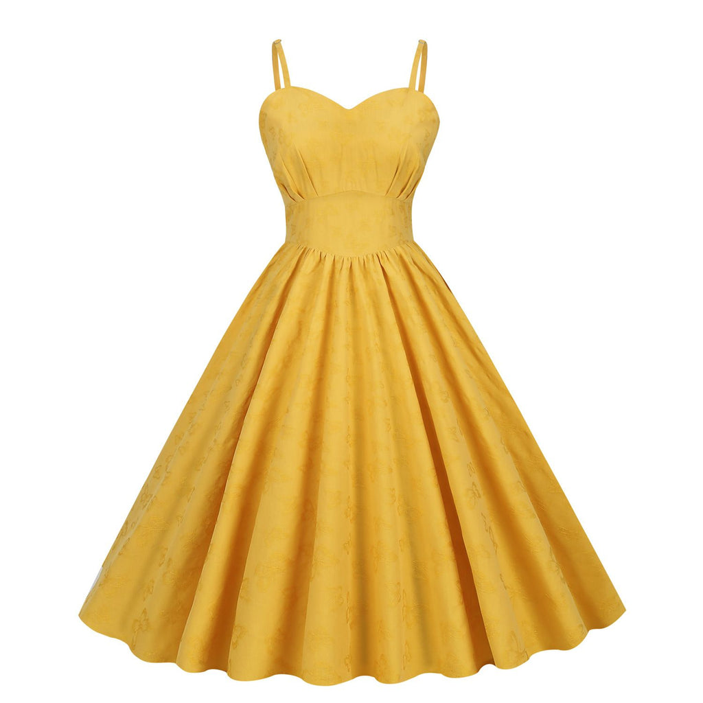 vintage look cocktail dresses Women's Sleeveless Vintage 1950s Cocktail Party Swing Dress Spaghetti – Hiipps