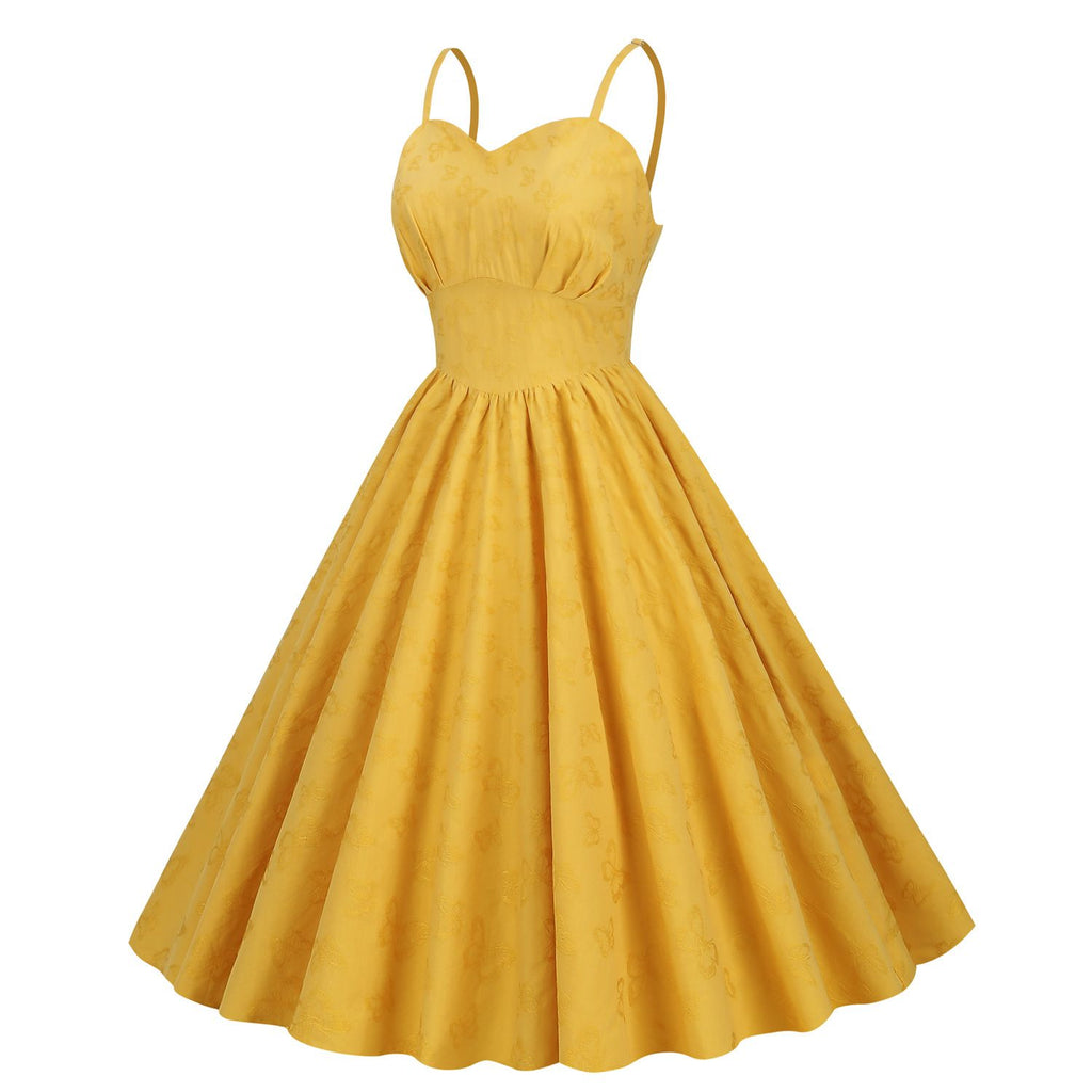 Women's Sleeveless Vintage 1950s Cocktail Party Swing Dress Spaghetti Hiipps Women's Sleeveless Vintage 1950s Cocktail Party Swing Dress Spaghetti Hiipps