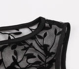 Women's Sleeveless Wrap Ruffle A Line Embroidery Summer Dress