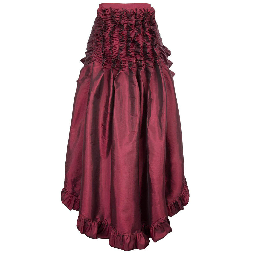 Women's Steampunk Gothic Wrap Skirt Victorian Ruffles Pirate Skirt