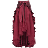 Women's Steampunk Gothic Wrap Skirt Victorian Ruffles Pirate Skirt