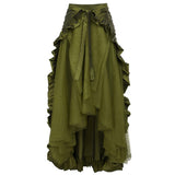 Women's Steampunk Gothic Wrap Skirt Victorian Ruffles Pirate Skirt