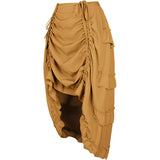Women's Steampunk Skirt Ruffle High Low Outfits Gothic Plus Size Pirate Dressing