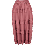 Women's Steampunk Skirt Ruffle High Low Outfits Gothic Plus Size Pirate Dress