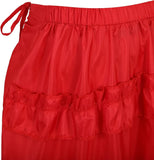 Women's Steampunk Skirt Ruffle High Low Outfits Gothic Plus Size Pirate Dressing