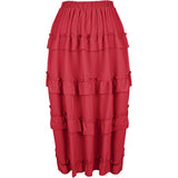Women's Steampunk Skirt Ruffle High Low Outfits Gothic Plus Size Pirate Dressing