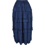 Women's Steampunk Skirt Ruffle High Low Outfits Gothic Plus Size Pirate Dressing