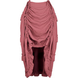 Women's Steampunk Skirt Ruffle High Low Outfits Gothic Plus Size Pirate Dress