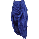 Women's Steampunk Skirt Ruffle High Low Outfits Gothic Plus Size Pirate Dressing