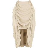 Women's Steampunk Skirt Ruffle High Low Outfits Gothic Plus Size Pirate Dressing