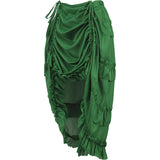 Women's Steampunk Skirt Ruffle High Low Outfits Gothic Plus Size Pirate Dressing