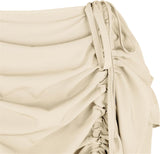 Women's Steampunk Skirt Ruffle High Low Outfits Gothic Plus Size Pirate Dressing