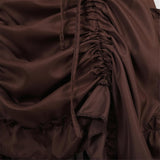 Women's Steampunk Skirt Ruffle High Low Outfits Gothic Plus Size Pirate Dressing
