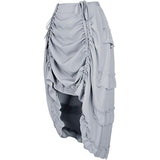 Women's Steampunk Skirt Ruffle High Low Outfits Gothic Plus Size Pirate Dress