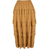 Women's Steampunk Skirt Ruffle High Low Outfits Gothic Plus Size Pirate Dressing