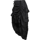 Women's Steampunk Skirt Ruffle High Low Outfits Gothic Plus Size Pirate Dressing