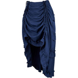 Women's Steampunk Skirt Ruffle High Low Outfits Gothic Plus Size Pirate Dressing
