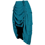 Women's Steampunk Skirt Ruffle High Low Outfits Gothic Plus Size Pirate Dress