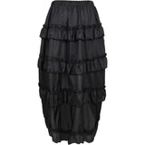 Women's Steampunk Skirt Ruffle High Low Outfits Gothic Plus Size Pirate Dressing