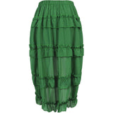 Women's Steampunk Skirt Ruffle High Low Outfits Gothic Plus Size Pirate Dressing