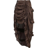 Women's Steampunk Skirt Ruffle High Low Outfits Gothic Plus Size Pirate Dressing