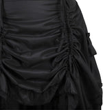 Women's Steampunk Skirt Ruffle High Low Outfits Gothic Plus Size Pirate Dressing