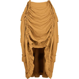 Women's Steampunk Skirt Ruffle High Low Outfits Gothic Plus Size Pirate Dressing