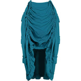 Women's Steampunk Skirt Ruffle High Low Outfits Gothic Plus Size Pirate Dress